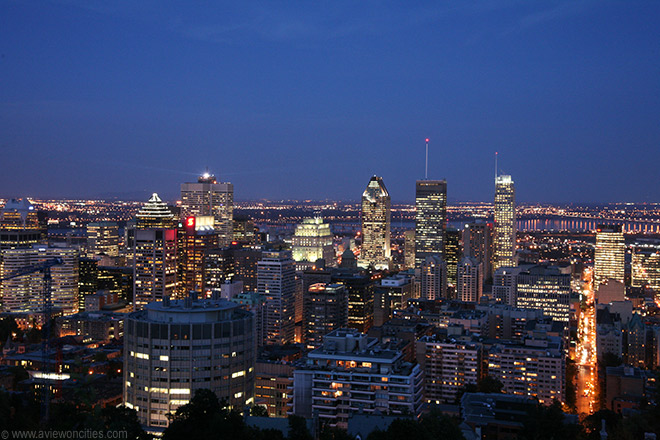 View from Mont-Royal at dusk