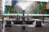 La Joute during the day, Place Jean-Paul Riopelle, Montreal