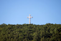 The Mount Royal Cross seen from the Plateau Mont-Royal in Montreal