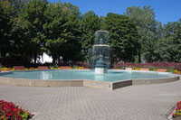 Fountain at the Square St. Louis in Montreal