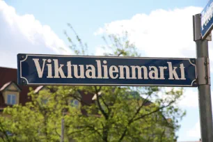 Viktualienmarkt street sign, Munich