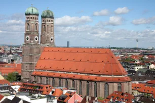 Frauenkirche seen from Peterskirche, Munich