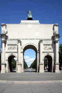 Rear side Victory Gate in Munich, Germany