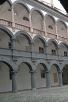The three-tiered arcade of the Münzhof in Munich