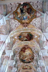 Ceiling frescoes of the Heilig-Geist-Kirche in Munich