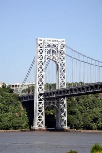 The west tower of the George Washington Bridge