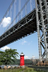 The Little Red Lighthouse beneath the George Washington Bridge in New York
