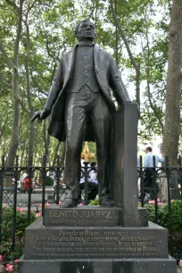 Statue of Benito Juárez in Bryant Park, New York