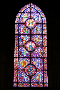 Stained-glass window in the Riverside Church in New York
