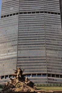 The MetLife Building towering over Grand Central Terminal in New York City