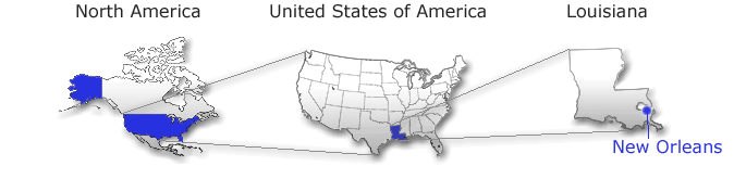 Location of New Orleans
