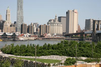 Brooklyn Bridge Park vom Brooklyn Heights Promenade aus Gesehen