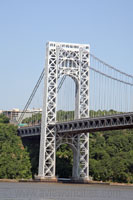 The west tower of the George Washington Bridge