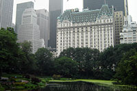 The plaza seen from Central Park