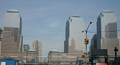 World Financial Center seen from Ground Zero, New York