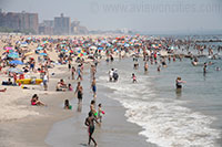 The beach at Coney Island, Brooklyn, New York