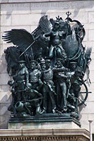 Spirit of the Navy Relief on the Soldiers' and Sailors' Monument at the Grand Army Plaza in Brooklyn, New York
