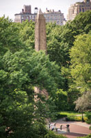 Cleopatra's Needle seen through the foliage, New York