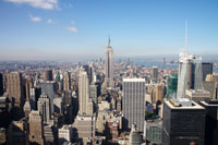 Blick vom Rockefeller Center in Richtung Downtown