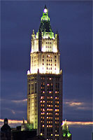 Woolworth Building at night, New York