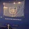 Damaged UN flag