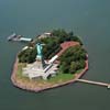 Aerial view of Liberty Island