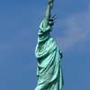 Side view of the Statue of Liberty