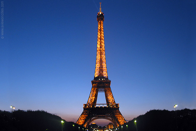 Eiffel Tower by night, Paris
