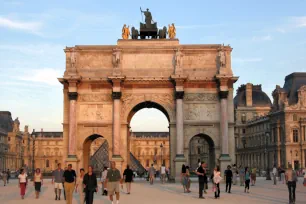 View through Arc du Carrousel in Paris