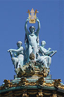 Statue on top of the Opera Garnier