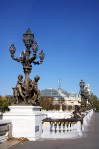 Lampposts on the Pont Alexandre III in Paris