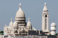 The Sacré-Coeur seen from the Parc des Buttes-Chaumont, Paris