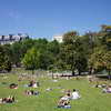 Enjoying the sun at Parc Monceau
