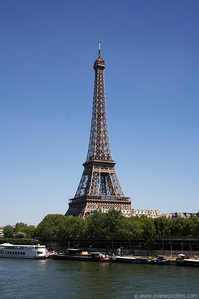 Eiffel Tower seen from across the Seine