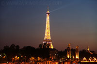 Eiffel Tower at night, Paris