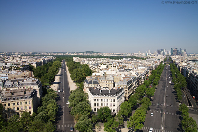 View from the Arc de Triomphe