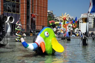 Stravinsky Fountain near the Centre Pompidou in Paris