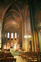 Interior of the Saint Germain-des-Pres Church in Paris
