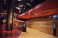 The interior of the Quai Branly Museum