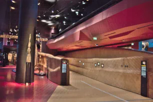 The interior of the Quai Branly Museum