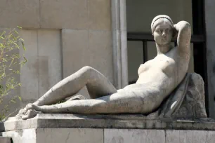 Nymph statue at the Palais de Tokyo in Paris