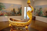 Cradle of the duke of Bordeaux in the Musée des Arts Décoratifs in Paris