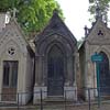 Neo-Gothic tombs in the Montmartre Cemetery