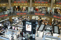 Interior of Galeries Lafayette in Paris