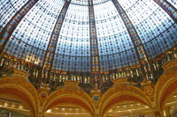 The glass dome of the Galeries Lafayette in Paris
