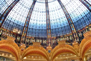 The glass dome of the Galeries Lafayette in Paris