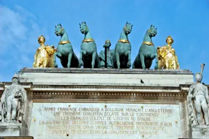 The four horses on top of the Arc du Carrousel in Paris