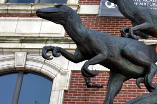 Dinosaur sculpture in front of the Academy of Natural Sciences, Philadelphia