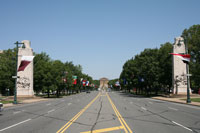 Benjamin Franklin Parkway towards the museum of Art, Philadelphia