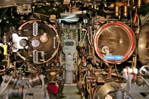 Torpedo tubes in the After Torpedo Room, Becuna, Philadelphia